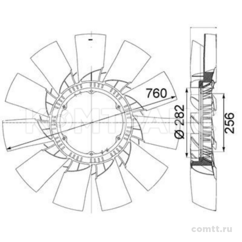 ���������� DAF CF85IV/XF105 (����������) 11 ��������, �750 �� CFW41000P Mahle