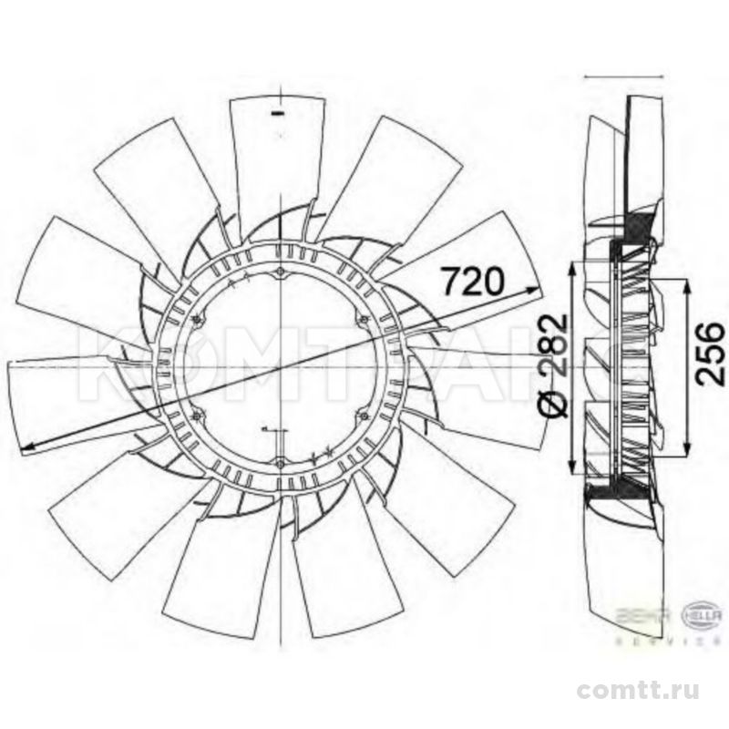 ���������� DAF XF105 (����������) 8MV376757491 Behr hella service