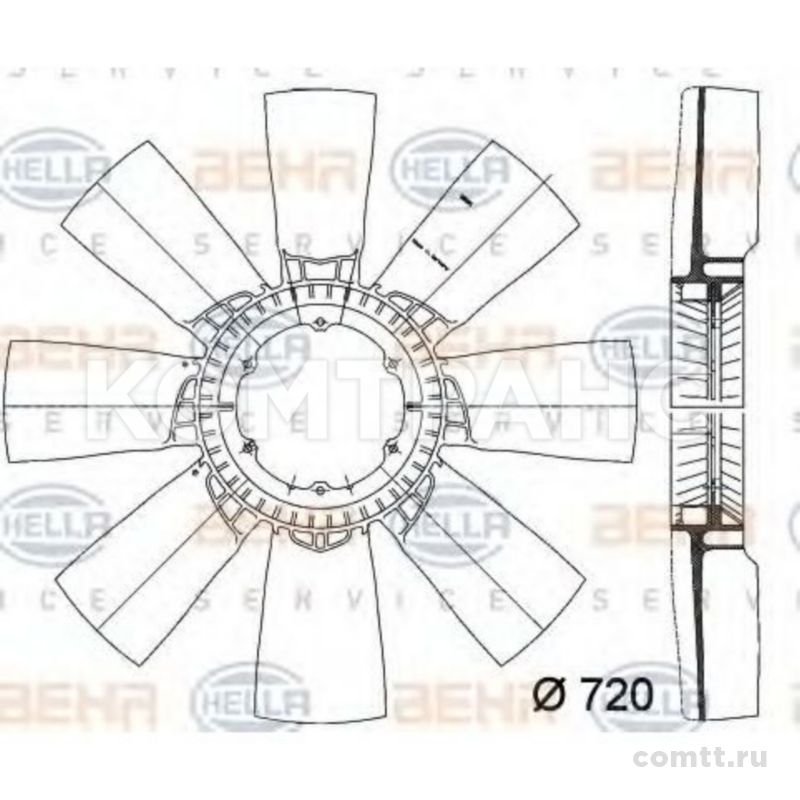 ���������� DAF XF95 (����������) 8MV376757421 Behr hella service